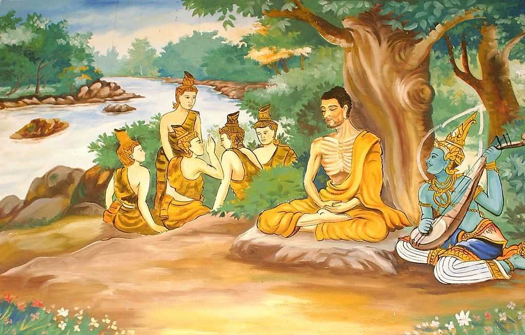Gautam Buddha with disciples-fnbworld