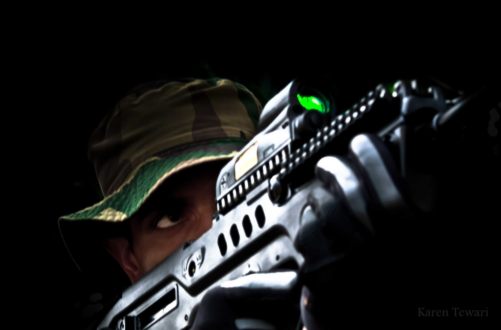 Gun toting soldier-Karen Tewari-fnbworld