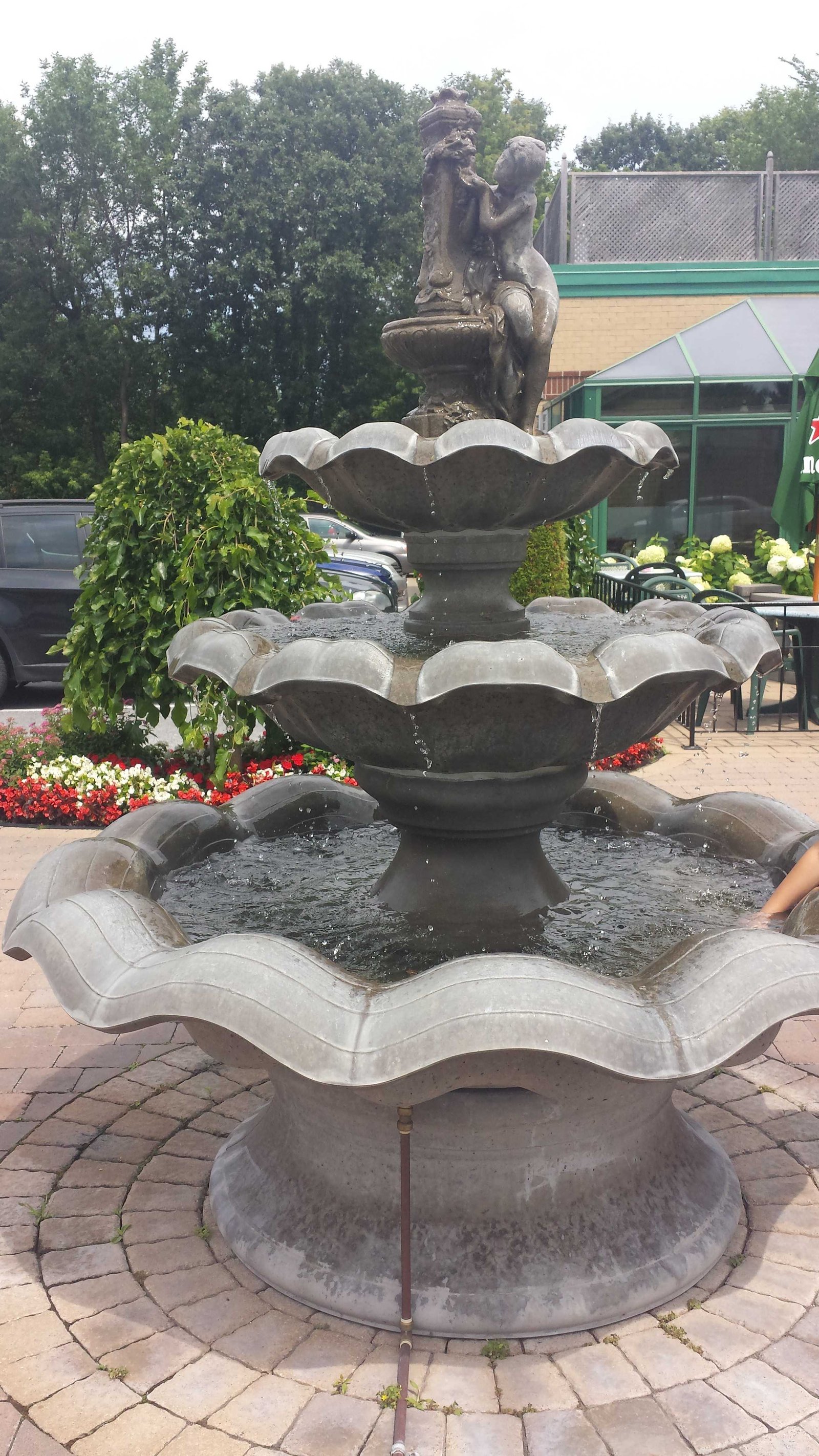 The fountain at entrance-fnbworld-charu satnarine