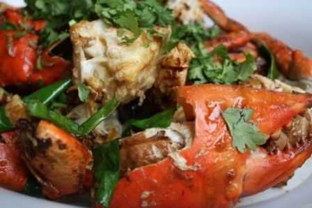 Ginger-onion crab