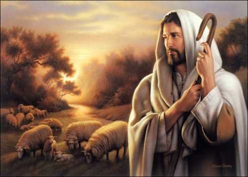 Jesus christ the shepherd in Bethlehem