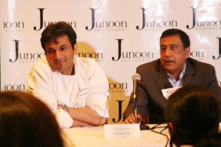 chef vikas khanna with junoon's rajesh bhardwaj