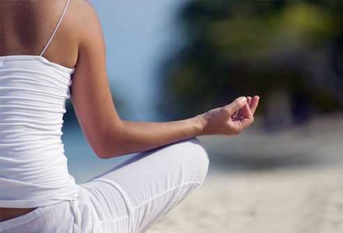 Woman meditating